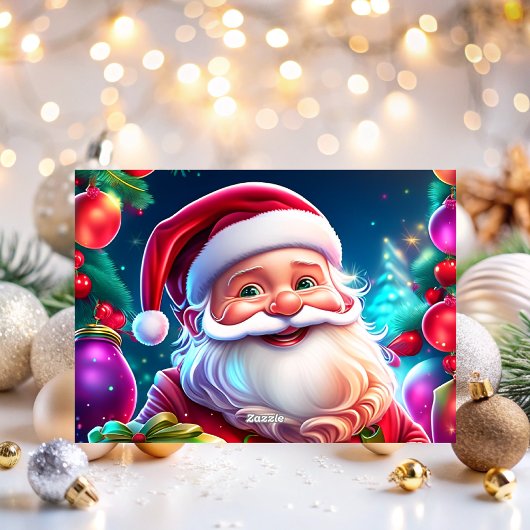 Santa congratulates you on Christmas Karte