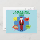 Santa Cookie Diät Feiertagspostkarte (Vorne/Hinten)