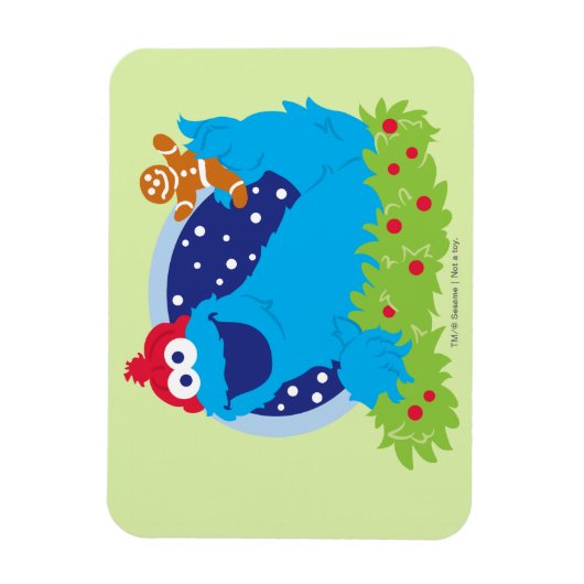 Santa Cookie Monster Magnet (Vertikal)