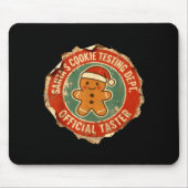 Santa Cookie Testing Department Taster Christmas  Mousepad (Vorne)