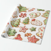 Santa Cookies Geschenkpapier (Ungerollt)