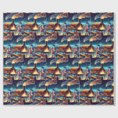 Santa Cooking auf der GRILLEN Pit 3 Weihnachten Geschenkpapier (Flach)