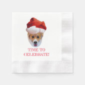 Santa Corgi Napkins Serviette (Vorderseite)