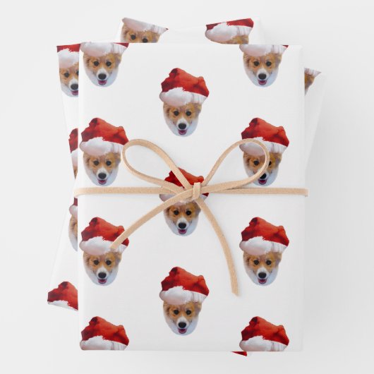 Santa Corgi Packpapier Blätter (Beispiel)