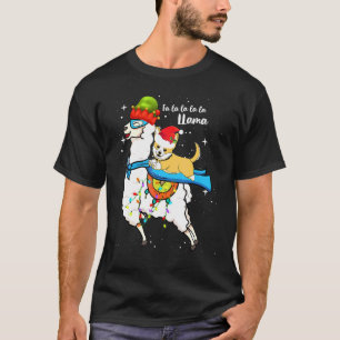 Santa Corgi Reitende Lama Corgi Weihnachten T-Shirt