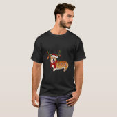 Santa Corgi Rentier Weihnachtsgeschenke T-Shirt (Vorne ganz)