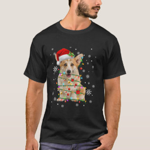 Santa Corgi Weihnachtslicht Weihnachten Weihnachte T-Shirt