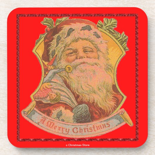 SANTA CORK UNTERSETZER - CHRISTMAS GIFTS - PARTYS (Vorderseite)