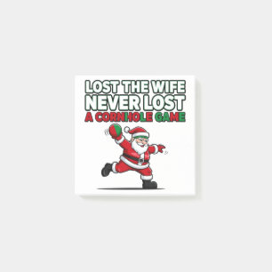 Santa Cornhole Spiel Weihnachtswitz lustiges Weihn Post-it Klebezettel
