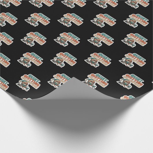 Santa Corp Quiet Quitting Elf Funny Office Geschenkpapier (Ecke)