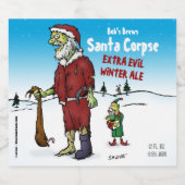 Santa Corpse Funny Cartoon Bierflaschenetikett (Einzelnes Label)