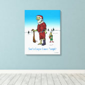 Santa Corpse Funny Zombie Cartoon Leinwanddruck (Insitu (Holzboden))