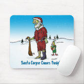Santa Corpse Funny Zombie Cartoon Mousepad (Mit Mouse)