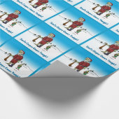 Santa Corpse Funny Zombie Cartoon Wrapping Paper Geschenkpapier (Ecke)