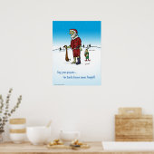 Santa Corpse Zombie Cartoon Poster (Küche)