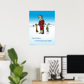 Santa Corpse Zombie Cartoon Poster (Heimbüro)