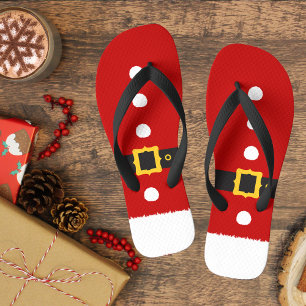 Santa Costume Elf Weihnachten Badesandalen