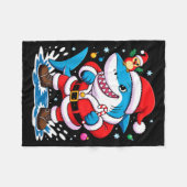 Santa Costume For Kids Boys Adults Funny Shark Chr Fleecedecke (Vorderseite (Horizontal))