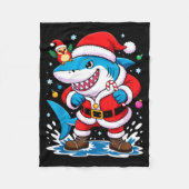 Santa Costume For Kids Boys Adults Funny Shark Chr Fleecedecke (Vorderseite)