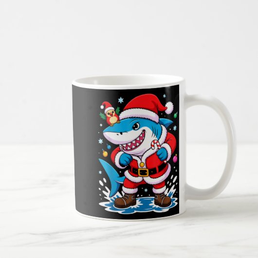 Santa Costume For Kids Boys Adults Funny Shark Chr Kaffeetasse (Rechts)