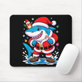 Santa Costume For Kids Boys Adults Funny Shark Chr Mousepad (Mit Mouse)
