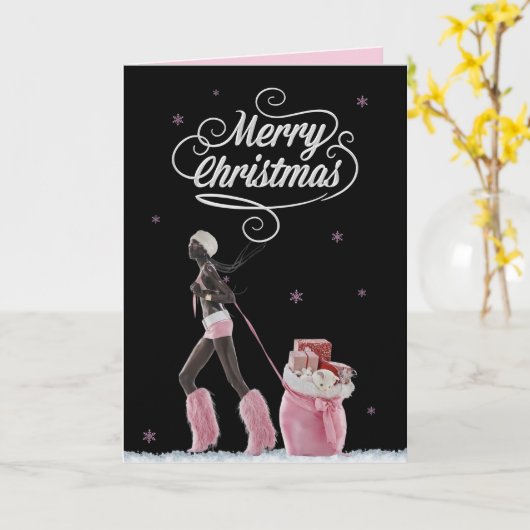 SANTA COULD NEVER CHRISTMAS CARD KARTE (Gelbe Blume)