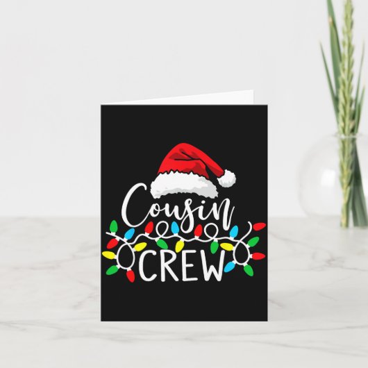 Santa Cousin Crew Christmas Matching Pajamas For K Karte (Vorderseite)