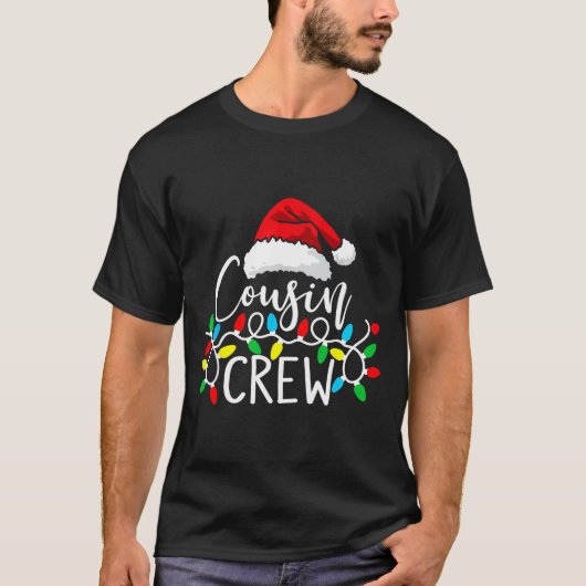 Santa Cousin Crew Christmas Matching Pajamas For K T-Shirt (Vorderseite)