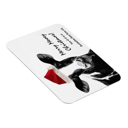 Santa Cow-Holstein Milchkuh Magnet (Rechte Seite)