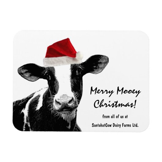 Santa Cow-Holstein Milchkuh Magnet (Horizontal)