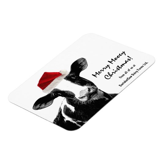 Santa Cow-Holstein Milchkuh Magnet (Linke Seite)