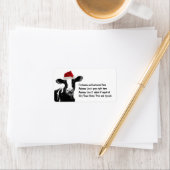 Santa Cow - Milchkühe mit Weihnachtsmannmütze Adressaufkleber (Insitu)