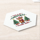 Santa Cow Xmas Tree Lights This Is My Christmas Pa Untersetzer (angewinkelt)