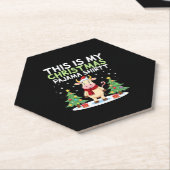 Santa Cow Xmas Tree Lights This Is My Christmas Pa Untersetzer (angewinkelt)