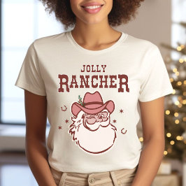 Santa Cowboy Rancher Weihnachten T-Shirt