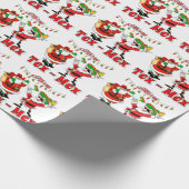 Santa Cowboy Santa Merry TEX-MEX Geschenkpapier (Ecke)