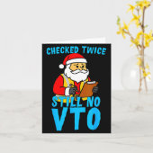 Santa Coworker Christmas Swagazon Checked Twice St Karte (Gelbe Blume)