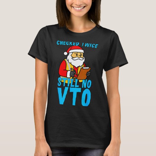 Santa Coworker Christmas Swagazon Checked Twice St T-Shirt (Vorderseite)