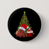 Santa Crab Funny Christmas Hermit Crab Lover Button (Vorderseite)