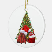 Santa Crab Funny Christmas Hermit Crab Lover Keramik Ornament (Links)