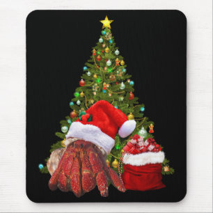 Santa Crab Funny Christmas Hermit Crab Lover Mousepad