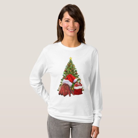Santa Crab Funny Christmas Hermit Crab Lover T-Shirt (Vorne ganz)