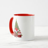 Santa Crab Funny Christmas Hermit Crab Lover Tasse (Vorderseite Links)