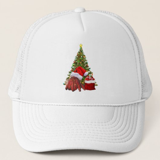 Santa Crab Funny Christmas Hermit Crab Lover Truckerkappe (Vorderseite)