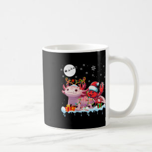 Santa Crab Riding Axolotl Rentierfisch Weihnachtss Kaffeetasse