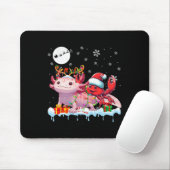 Santa Crab Riding Axolotl Rentierfisch Weihnachtss Mousepad (Mit Mouse)