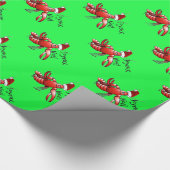 Santa Crawdad (Santa Craws) Geschenkpapier (Ecke)