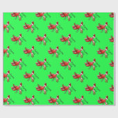 Santa Crawdad (Santa Craws) Geschenkpapier (Flach)