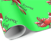 Santa Crawdad (Santa Craws) Geschenkpapier (Rolleneckpunkt)