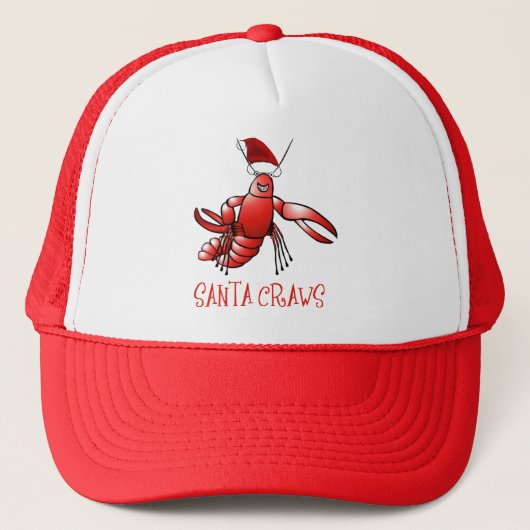 Santa Crawdad (Santa Craws) Truckerkappe (Vorderseite)